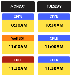 Jackrabbit Class Calendar