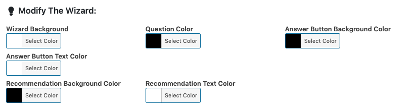 class wizard color options