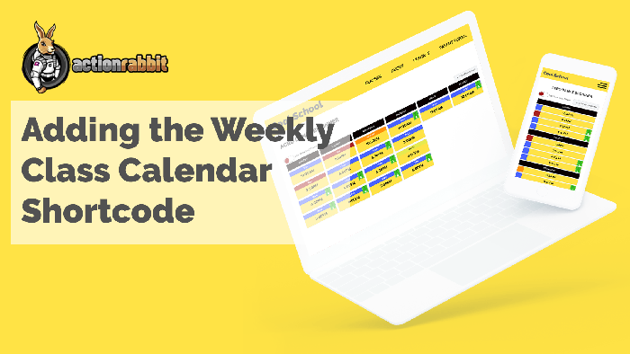 Configuring the Weekly Class Calendar Shortcode